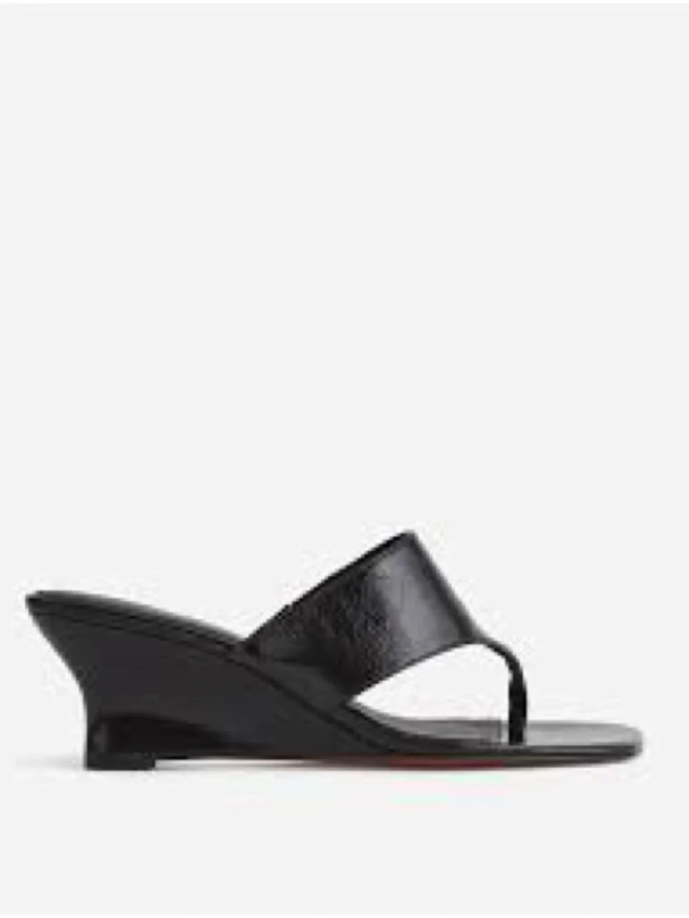 Madewell the Deanna Black Wedge Thong Sandal - Women's Casual Slide. New. 9.5